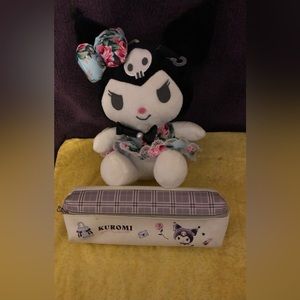 Sanrio Kuromi Plush & Pencil Case 2 Pc Lot